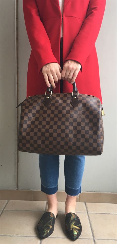 louis vuitton speedy 35 schwarz|louis Vuitton Speedy 35 measurements.